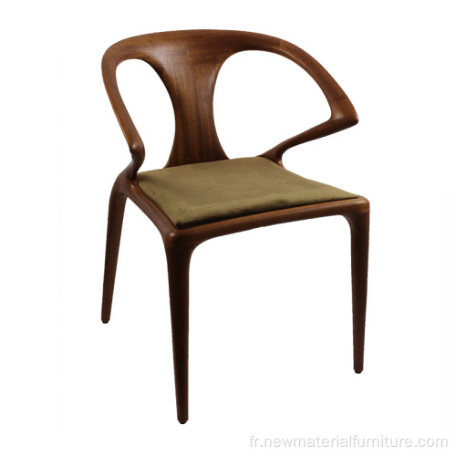chaise de salle à manger contemporaine marron
